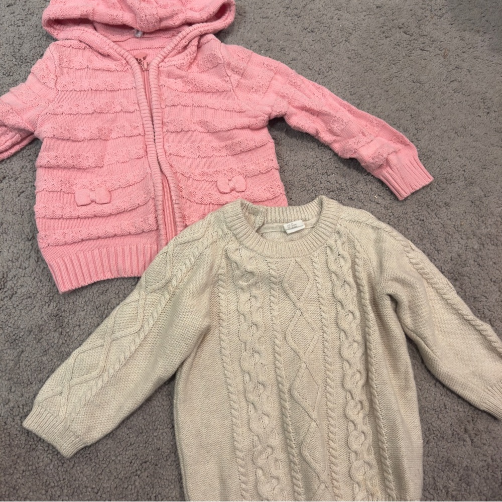 Set of 2 sweaters wool knit kids toddlers shirts Hm